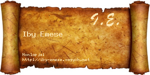 Iby Emese névjegykártya